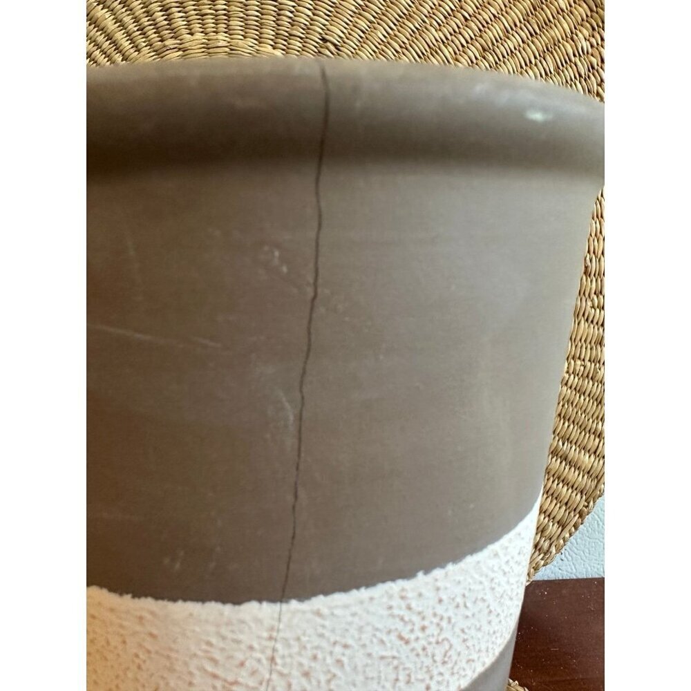 Bloom ceramics black, and white striped garden pot - Picture 7 of 11